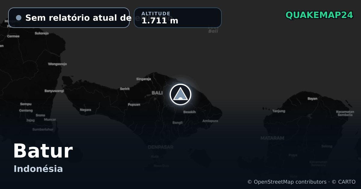 Batur · Sem relatório atual de erupção · 1.711 m