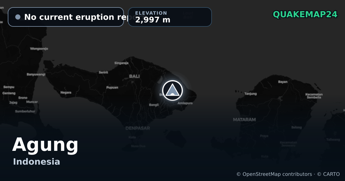 Agung · No current eruption report · 2,997 m