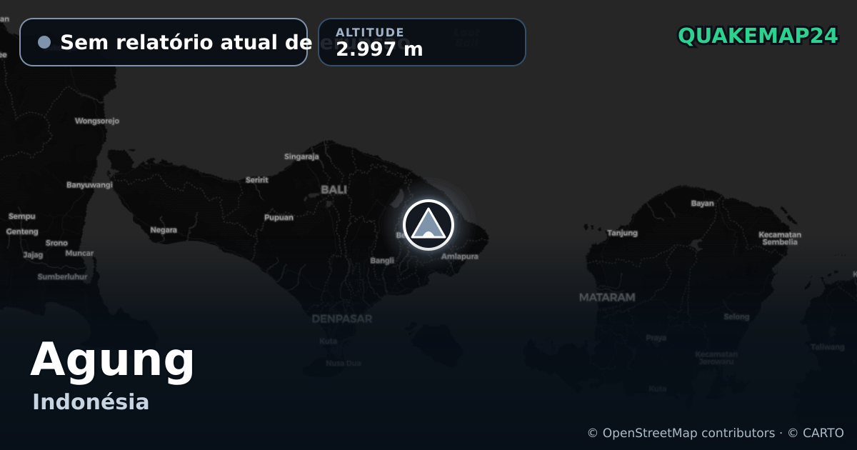 Agung · Sem relatório atual de erupção · 2.997 m