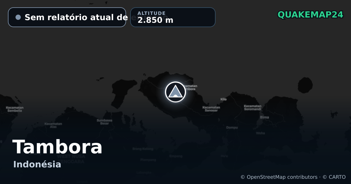 Tambora · Sem relatório atual de erupção · 2.850 m
