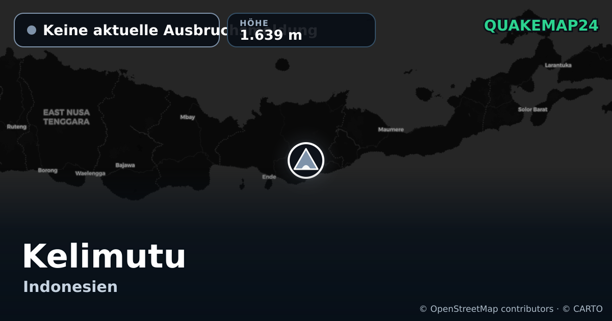 Kelimutu · Keine aktuelle Ausbruchsmeldung · 1.639 m