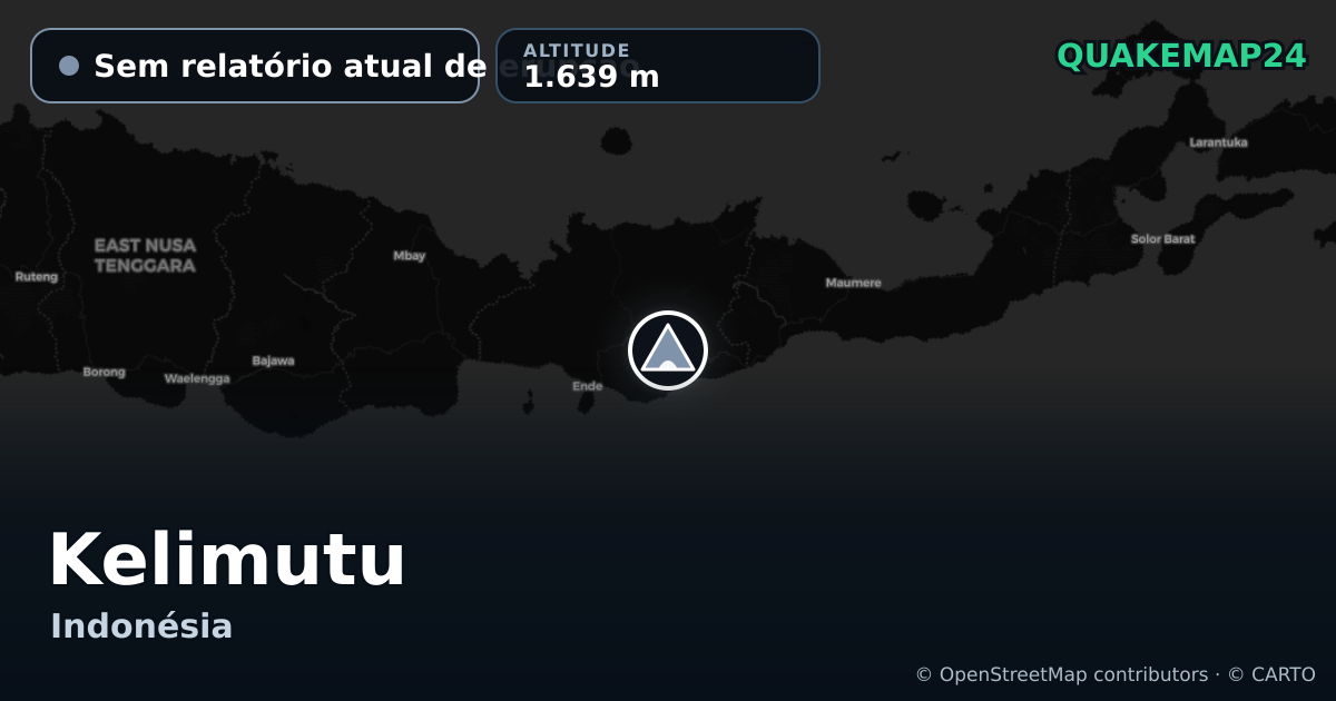 Kelimutu · Sem relatório atual de erupção · 1.639 m