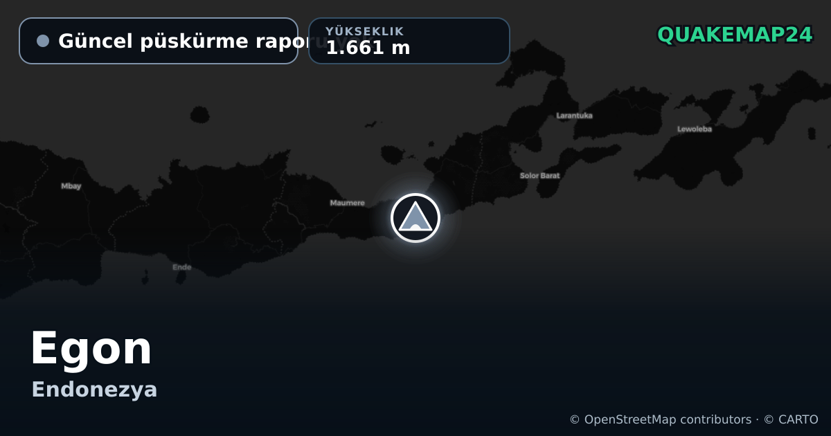 Egon · Güncel püskürme raporu yok · 1.661 m