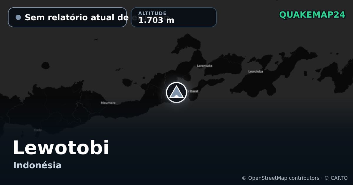 Lewotobi · Sem relatório atual de erupção · 1.703 m