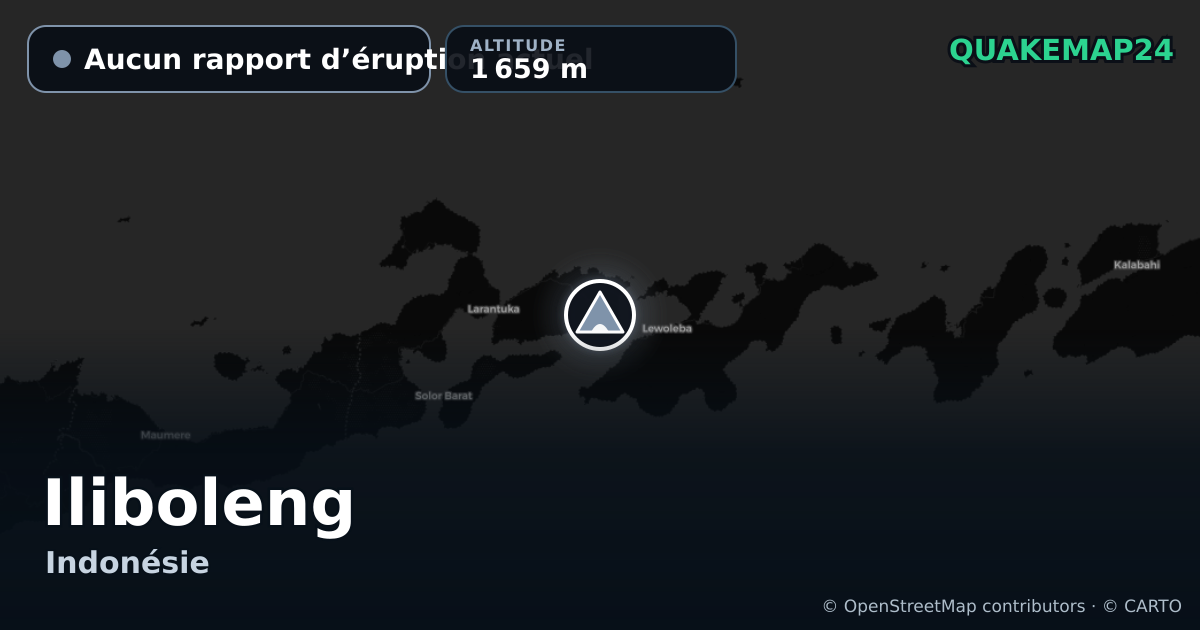 Iliboleng · Aucun rapport d’éruption actuel · 1 659 m