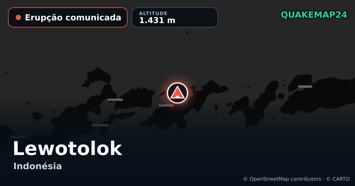 Lewotolok · Erupção comunicada · 1.431 m