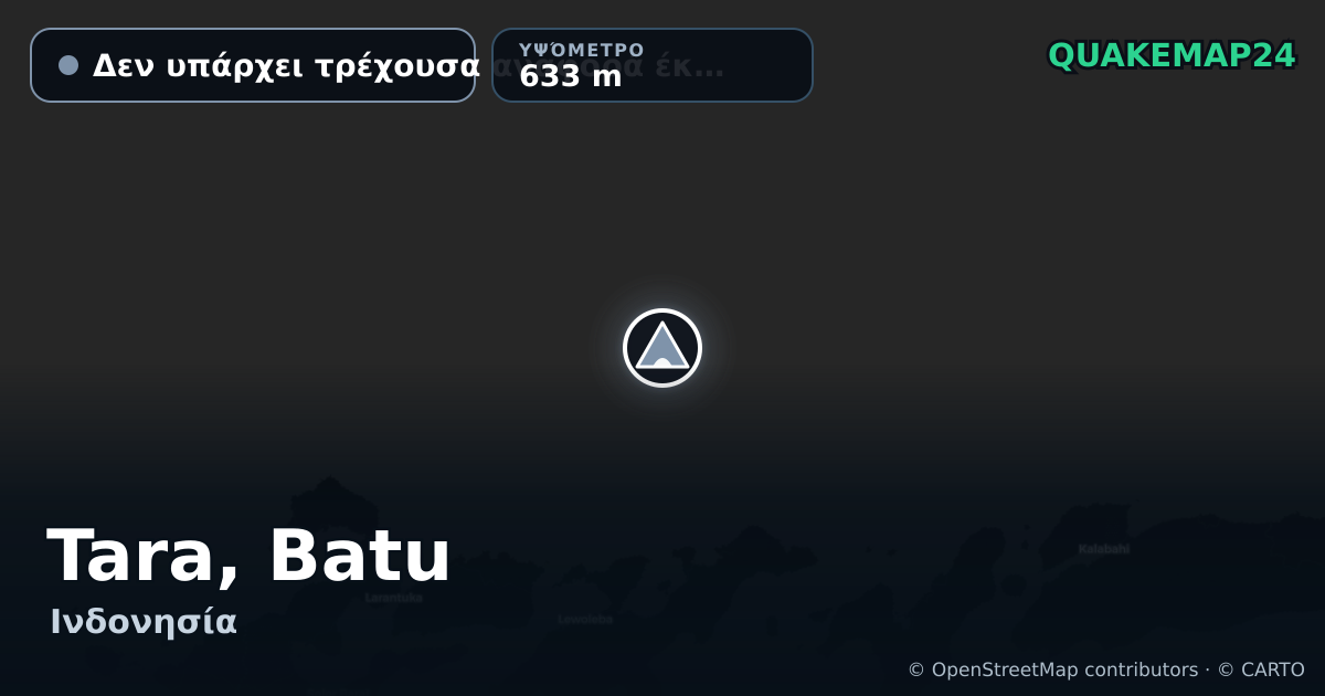 Tara, Batu · Δεν υπάρχει τρέχουσα αναφορά έκρηξης · 633 m