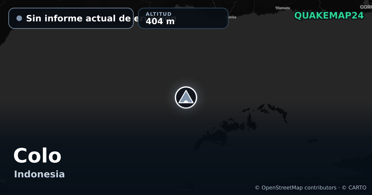 Colo · Sin informe actual de erupción · 404 m
