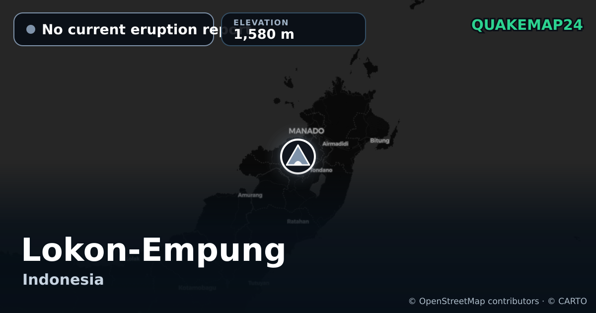 Lokon-Empung · No current eruption report · 1,580 m