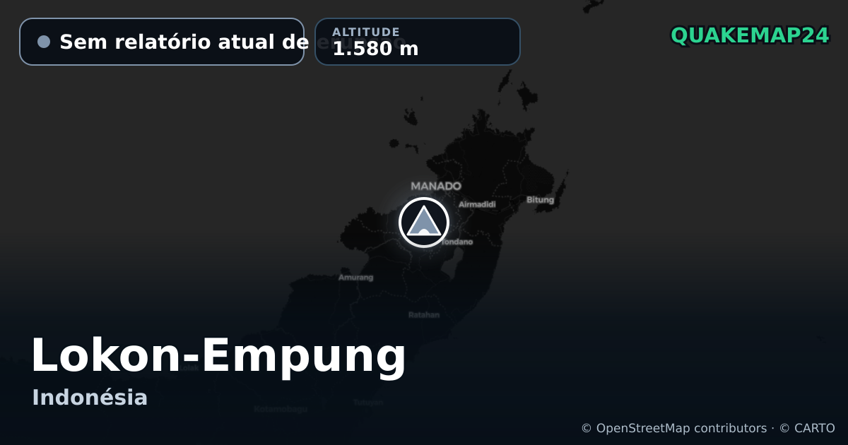 Lokon-Empung · Sem relatório atual de erupção · 1.580 m