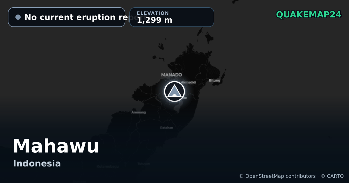 Mahawu · No current eruption report · 1,299 m