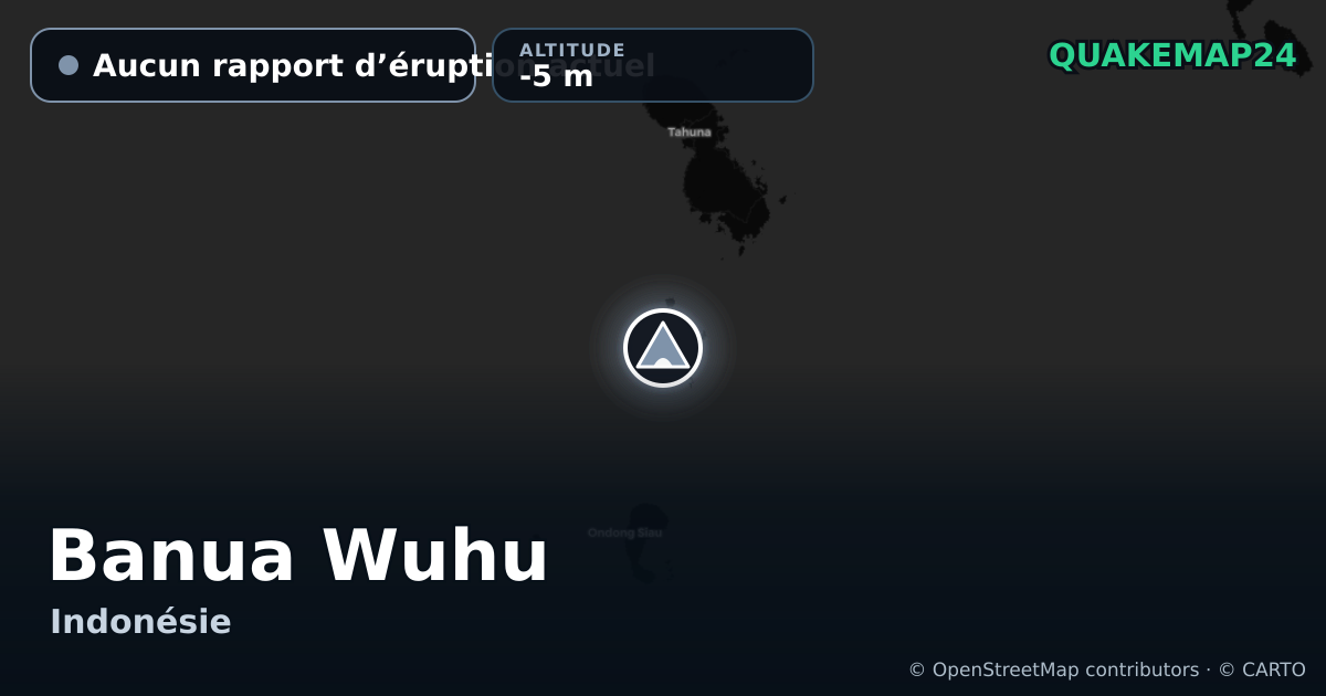 Banua Wuhu · Aucun rapport d’éruption actuel · -5 m