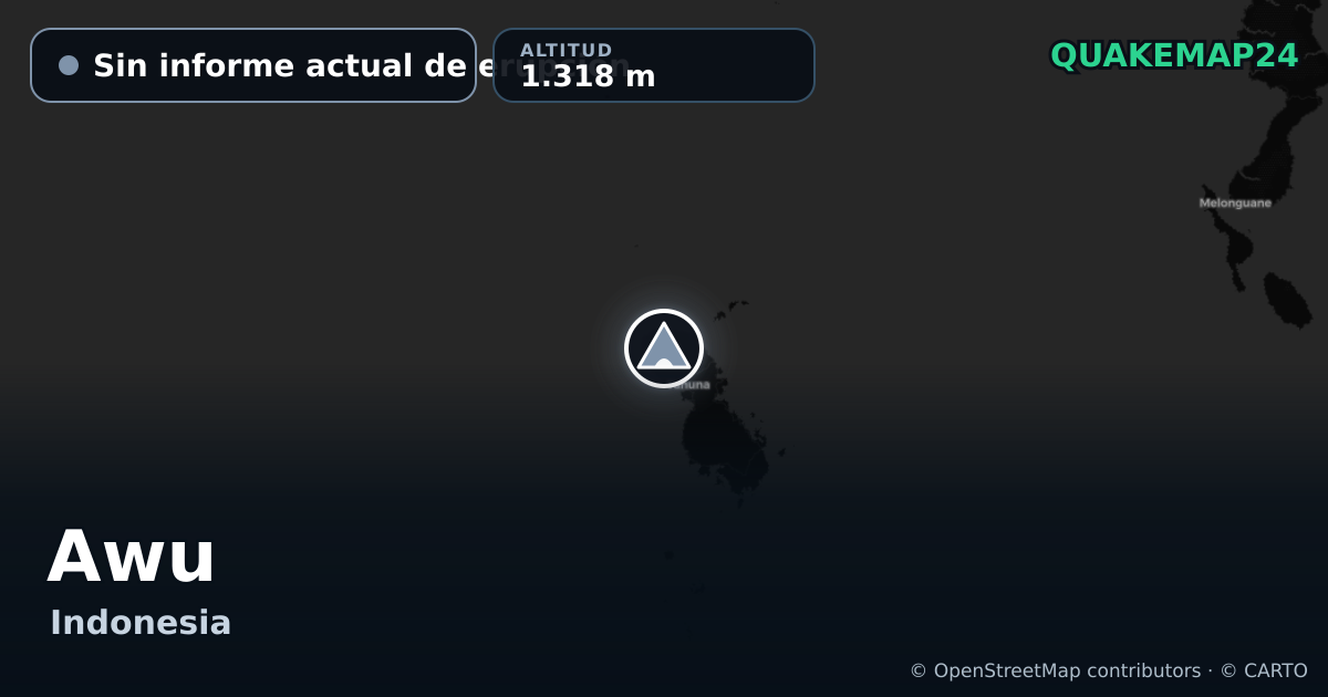 Awu · Sin informe actual de erupción · 1.318 m