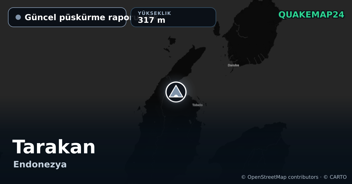 Tarakan · Güncel püskürme raporu yok · 317 m