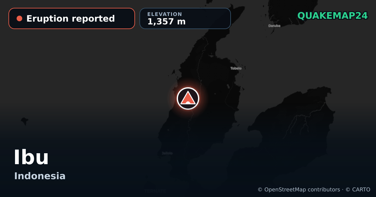 Ibu · Eruption reported · 1,357 m