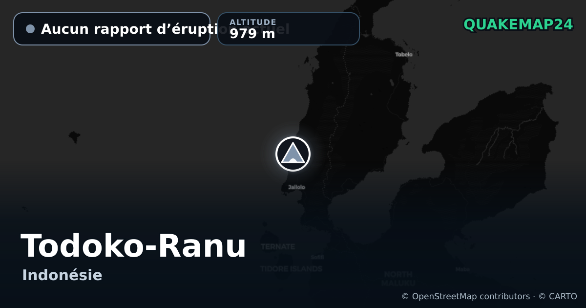 Todoko-Ranu · Aucun rapport d’éruption actuel · 979 m