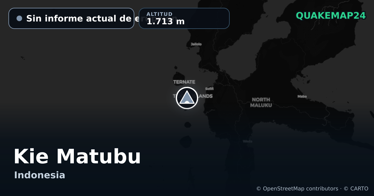 Kie Matubu · Sin informe actual de erupción · 1.713 m