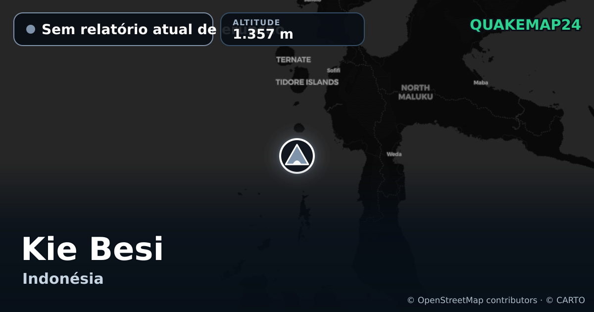 Kie Besi · Sem relatório atual de erupção · 1.357 m