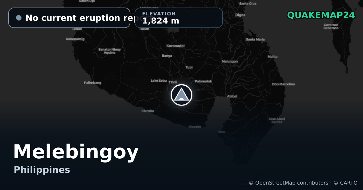 Melebingoy · No current eruption report · 1,824 m