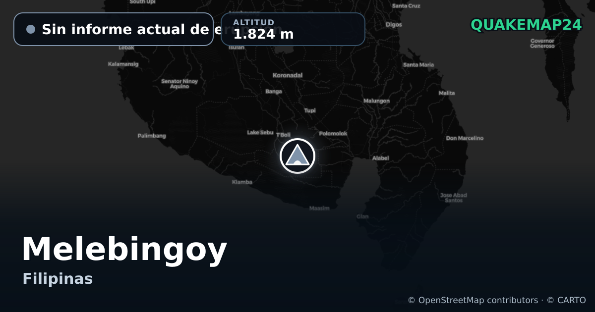 Melebingoy · Sin informe actual de erupción · 1.824 m