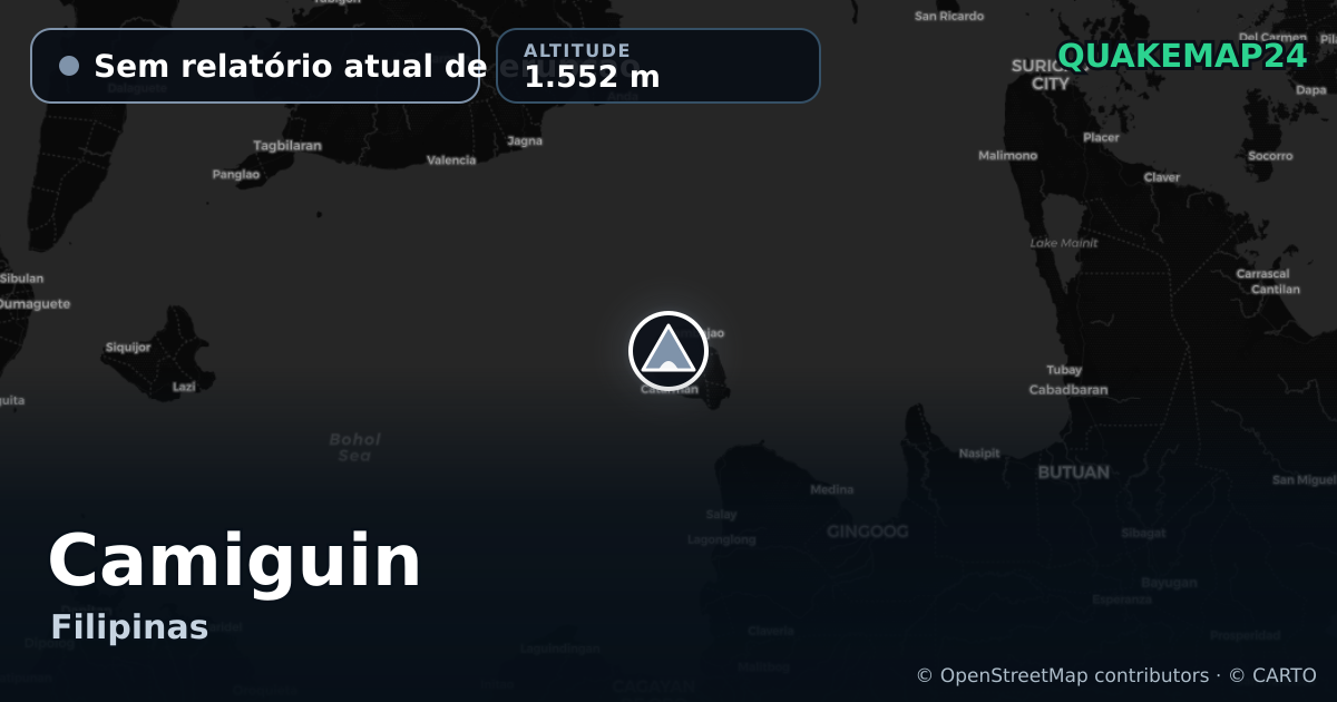 Camiguin · Sem relatório atual de erupção · 1.552 m