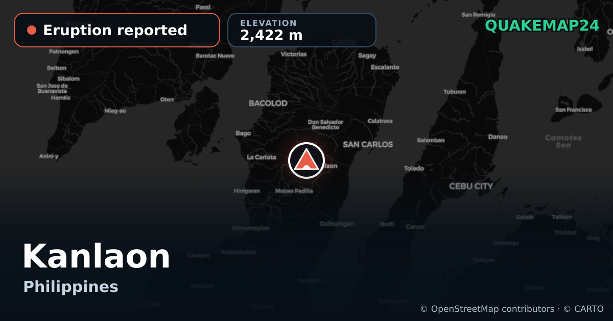 Kanlaon · Eruption reported · 2,422 m