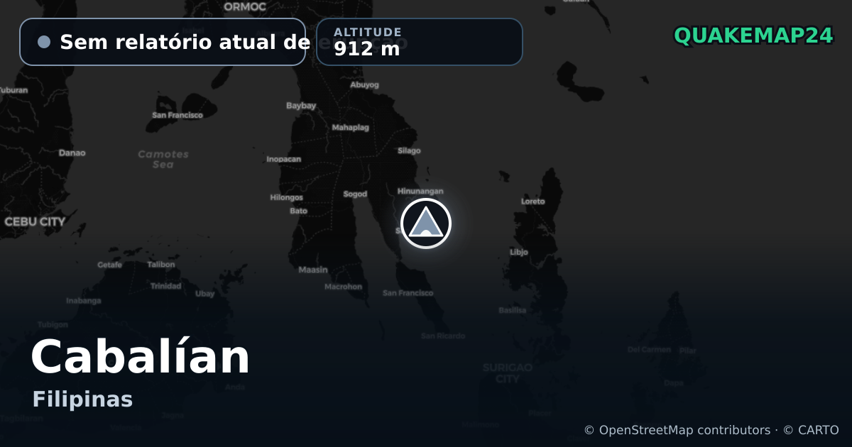 Cabalían · Sem relatório atual de erupção · 912 m