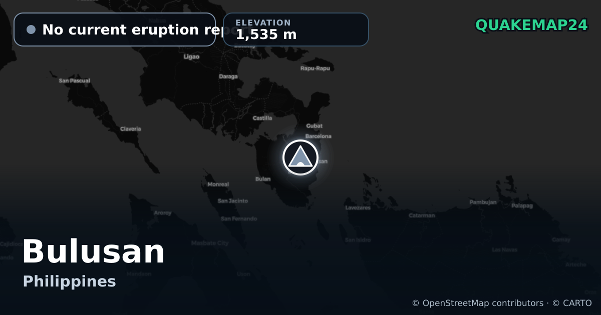 Bulusan · No current eruption report · 1,535 m