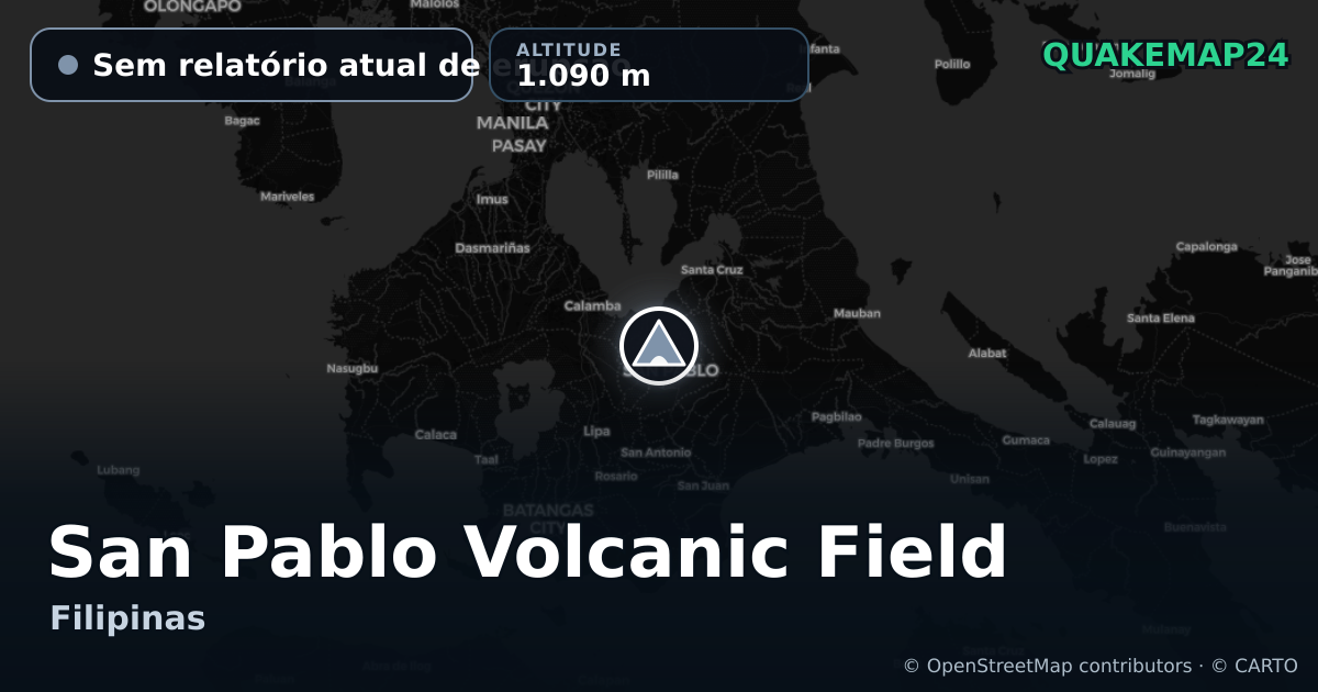 San Pablo Volcanic Field · Sem relatório atual de erupção · 1.090 m