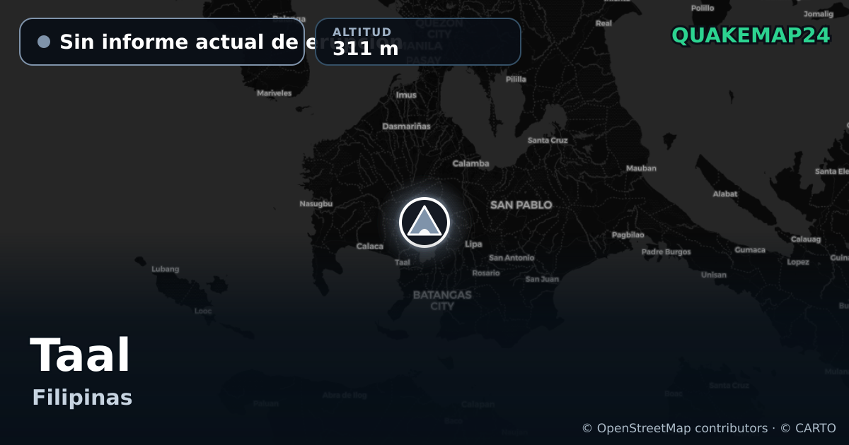 Taal · Sin informe actual de erupción · 311 m