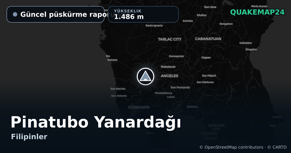 Pinatubo Yanardağı · Güncel püskürme raporu yok · 1.486 m
