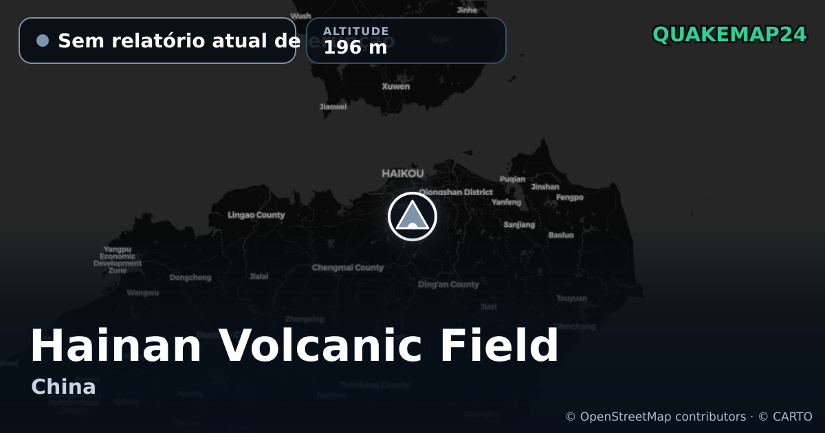 Hainan Volcanic Field · Sem relatório atual de erupção · 196 m