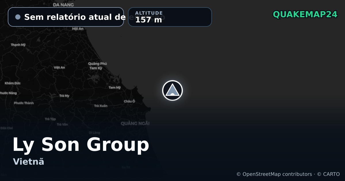 Ly Son Group · Sem relatório atual de erupção · 157 m