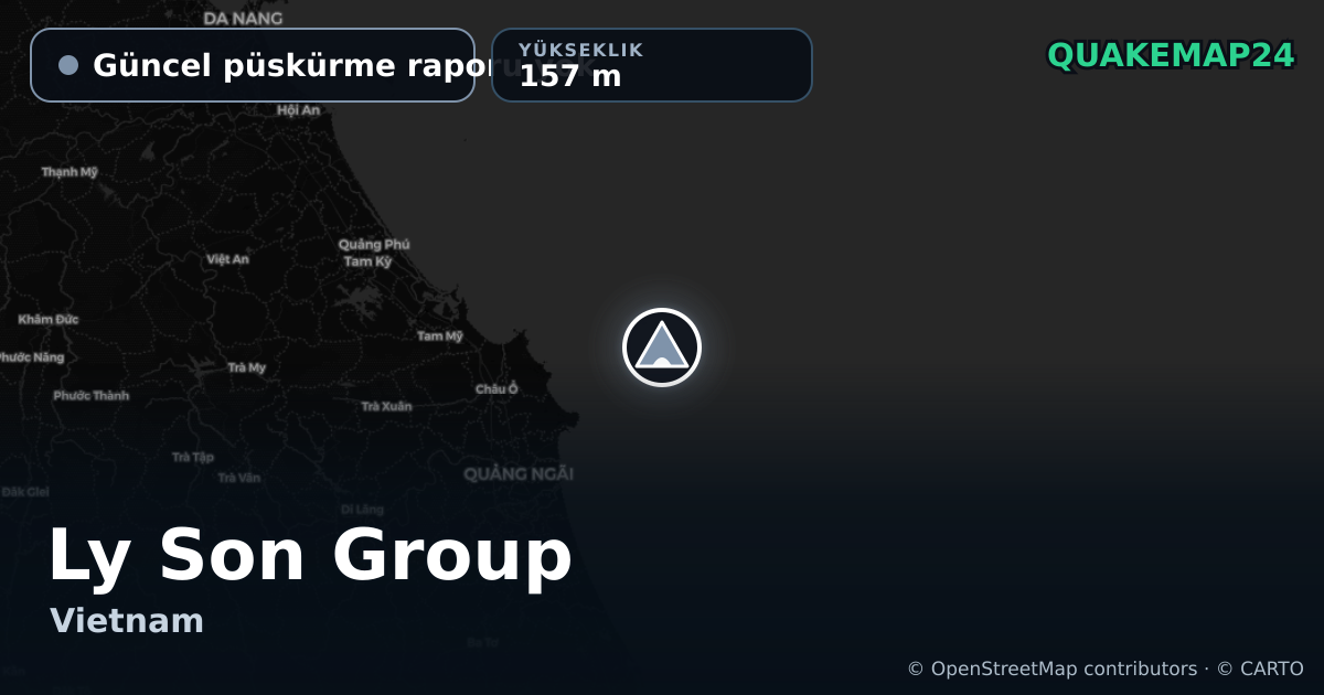 Ly Son Group · Güncel püskürme raporu yok · 157 m
