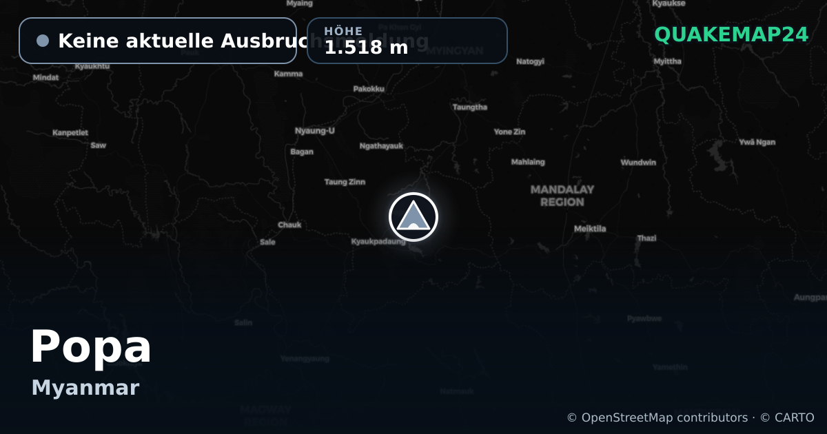 Popa · Keine aktuelle Ausbruchsmeldung · 1.518 m