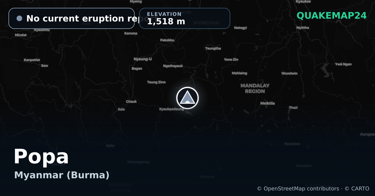 Popa · No current eruption report · 1,518 m