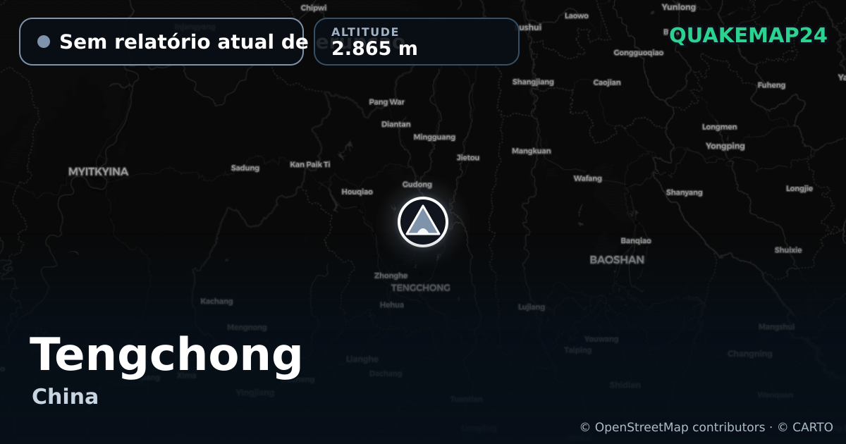 Tengchong · Sem relatório atual de erupção · 2.865 m