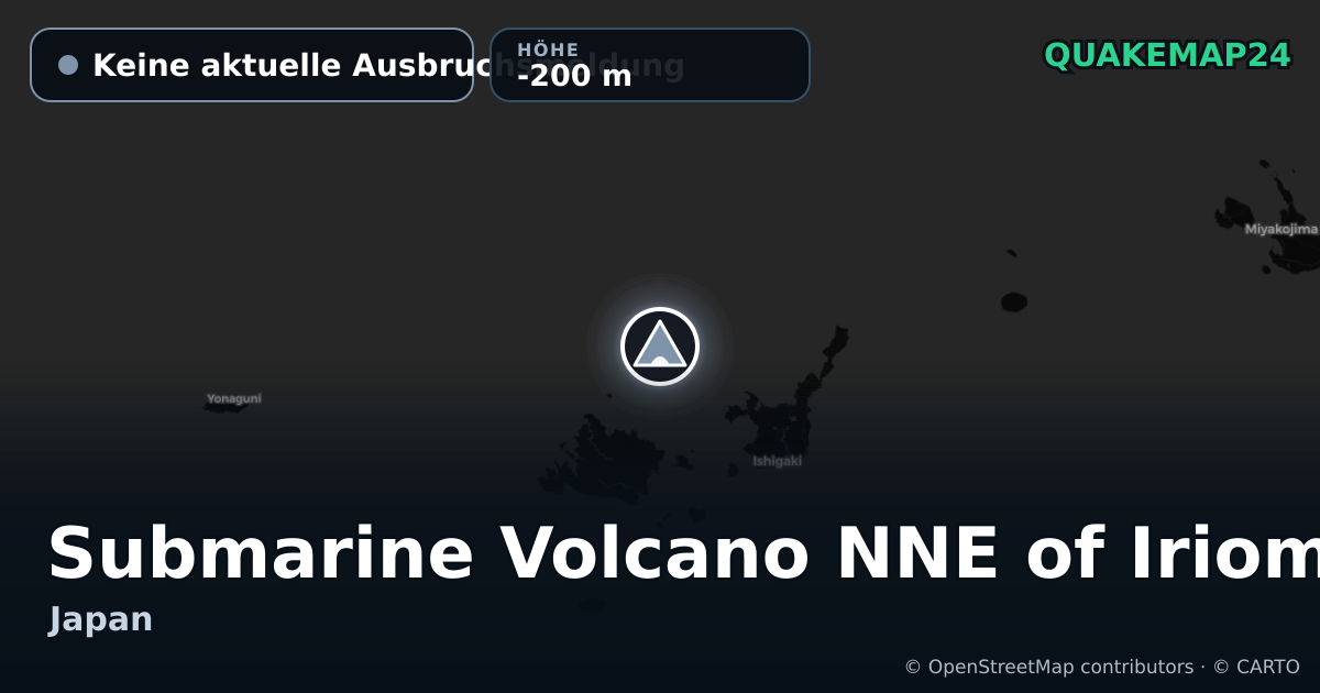 Submarine Volcano NNE of Iriomotejima · Keine aktuelle Ausbruchsmeldung · -200 m