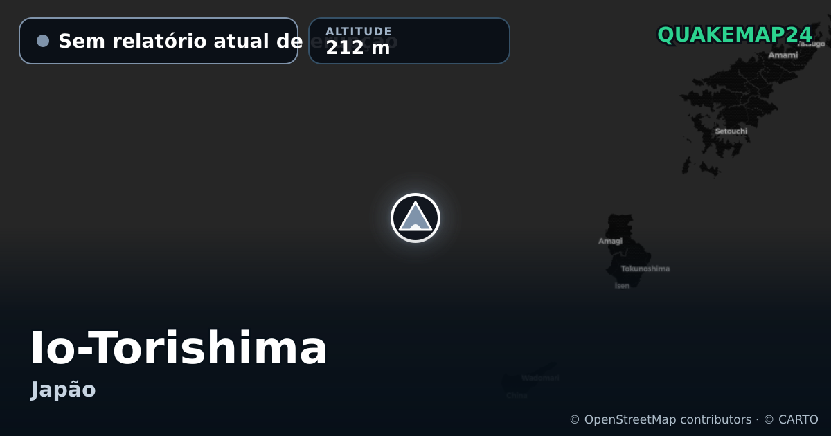Io-Torishima · Sem relatório atual de erupção · 212 m