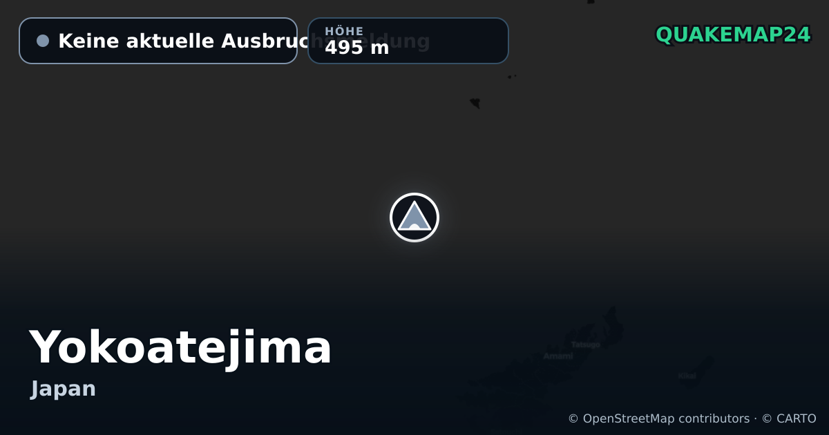 Yokoatejima · Keine aktuelle Ausbruchsmeldung · 495 m
