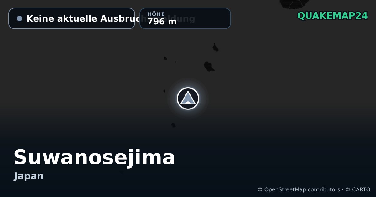 Suwanosejima · Keine aktuelle Ausbruchsmeldung · 796 m