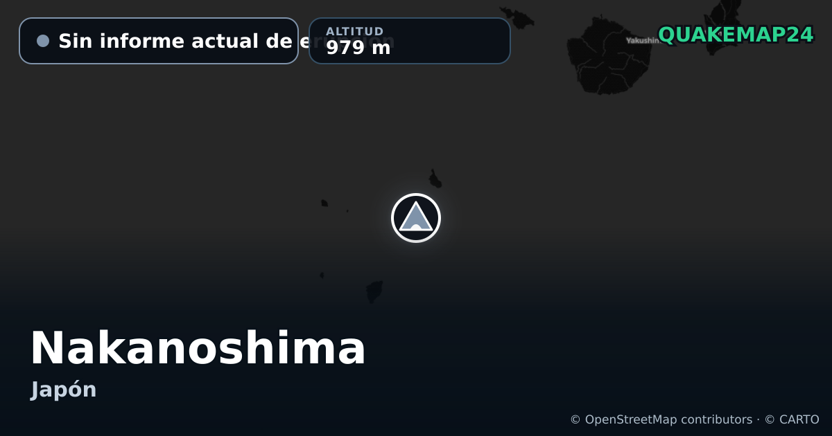 Nakanoshima · Sin informe actual de erupción · 979 m