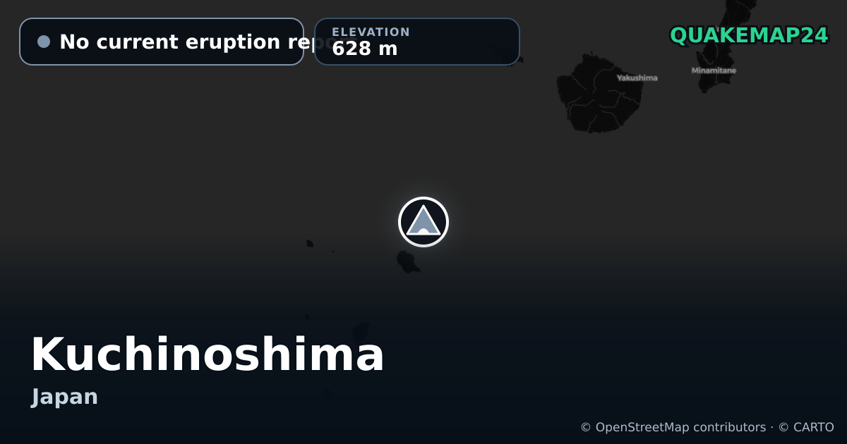 Kuchinoshima · No current eruption report · 628 m
