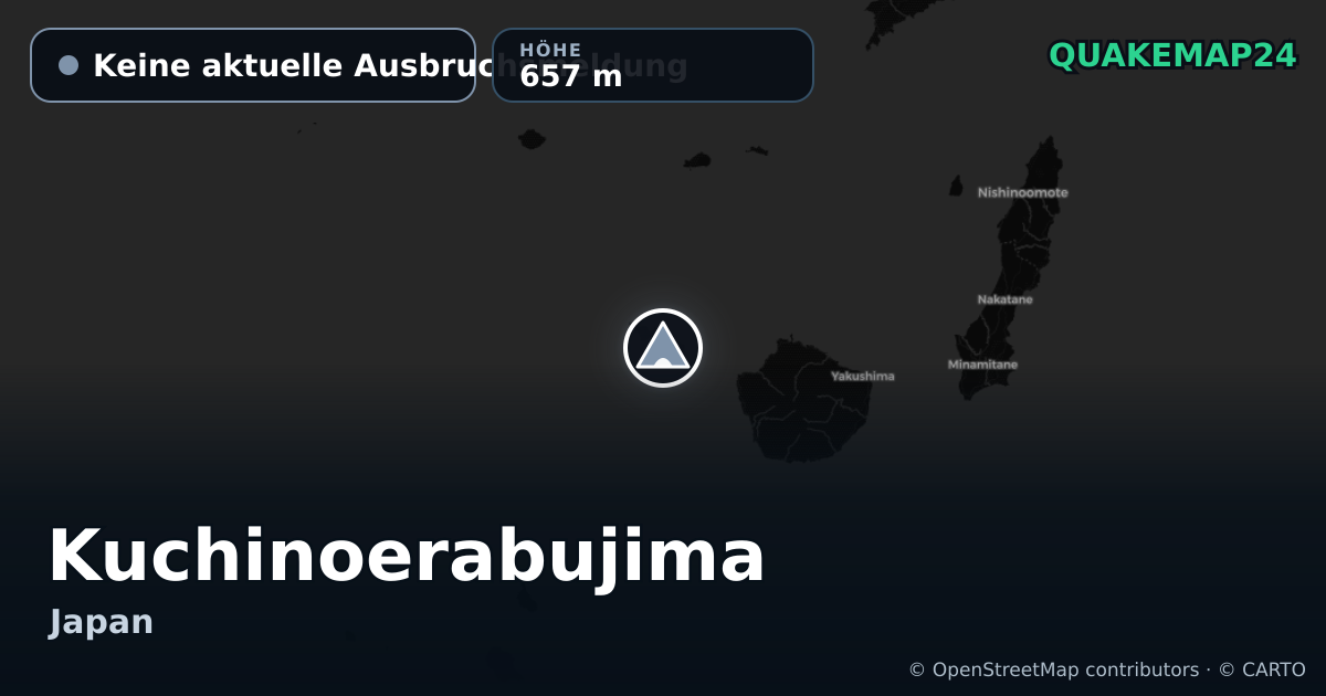 Kuchinoerabujima · Keine aktuelle Ausbruchsmeldung · 657 m