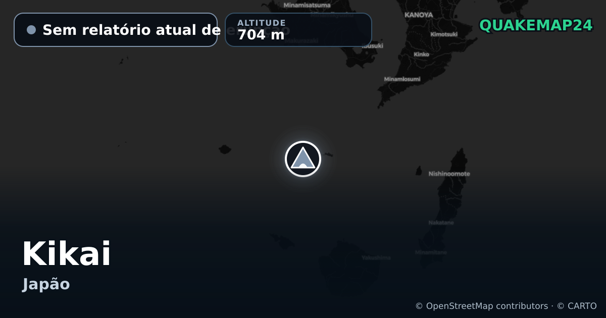 Kikai · Sem relatório atual de erupção · 704 m
