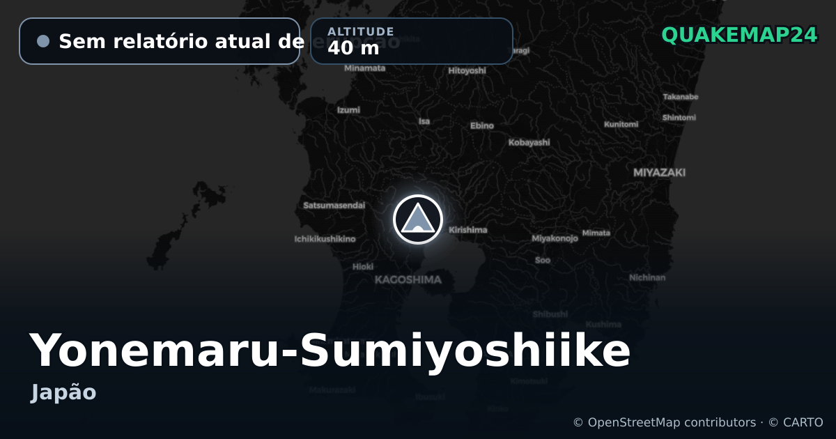 Yonemaru-Sumiyoshiike · Sem relatório atual de erupção · 40 m
