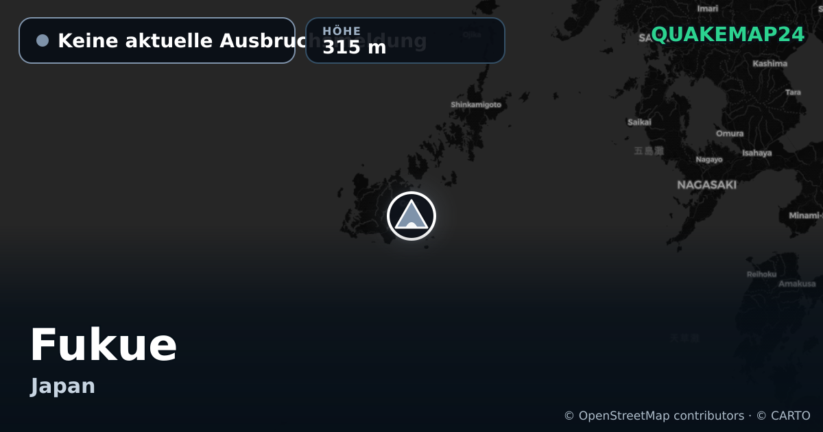 Fukue · Keine aktuelle Ausbruchsmeldung · 315 m