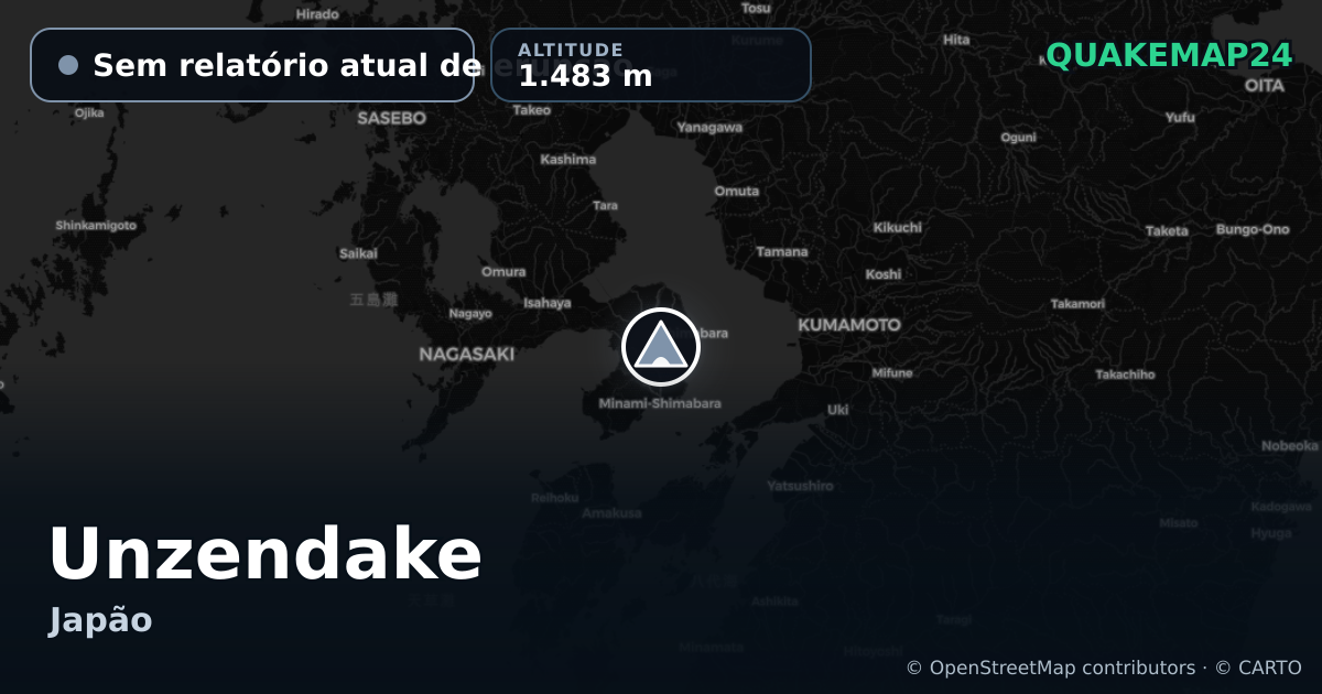 Unzendake · Sem relatório atual de erupção · 1.483 m
