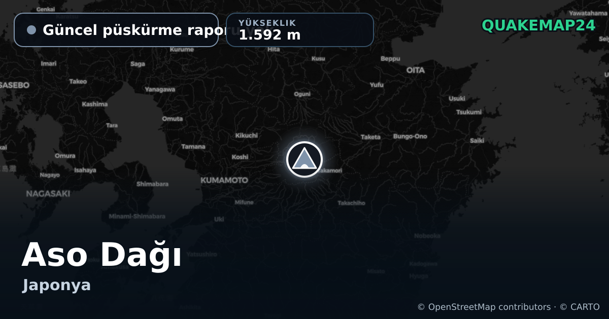 Aso Dağı · Güncel püskürme raporu yok · 1.592 m