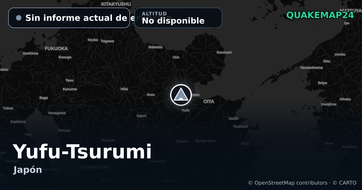 Yufu-Tsurumi · Sin informe actual de erupción · No disponible